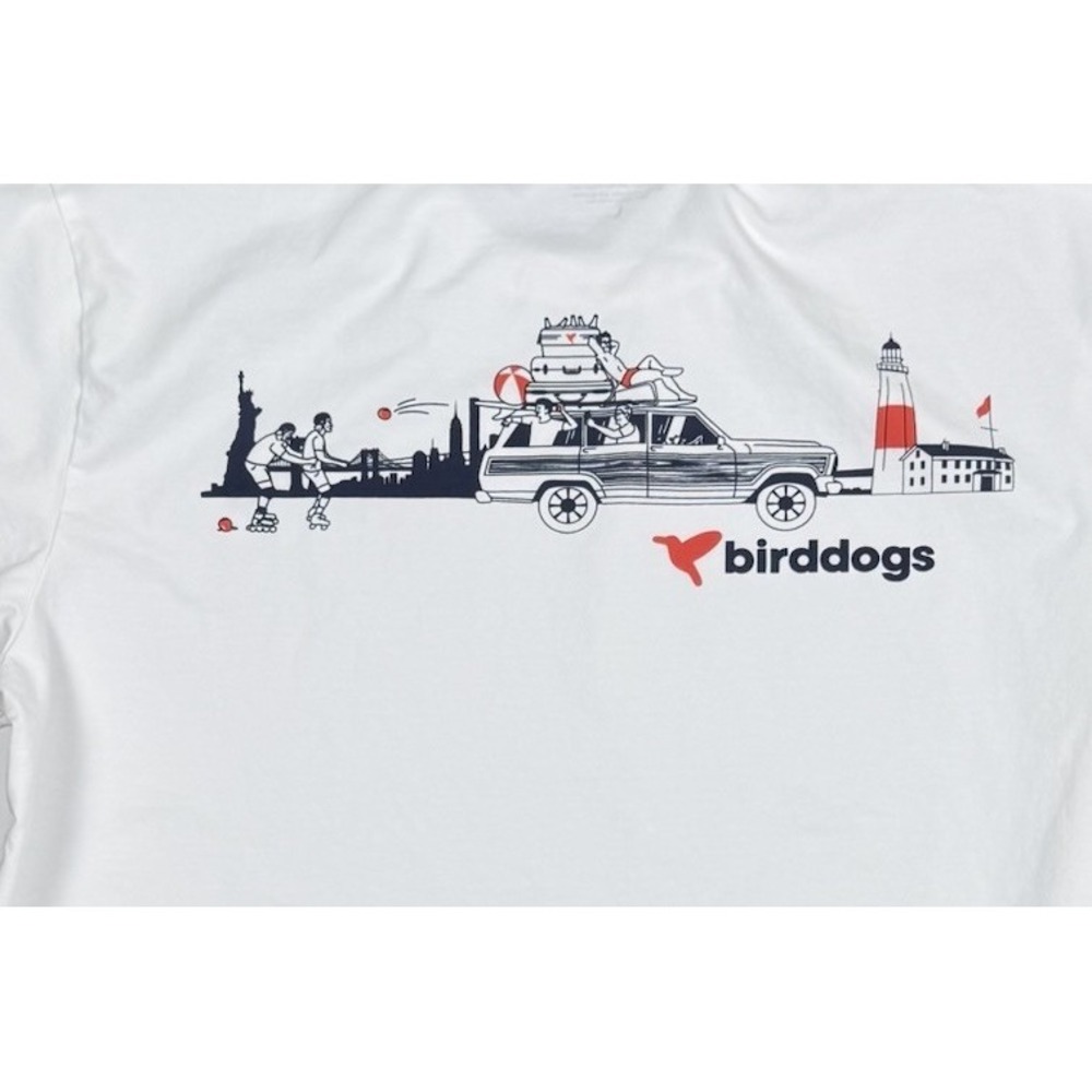 Birddogs Shirt Mens Large White Logo Graphic Crewneck Short Sleeve Casual Tee